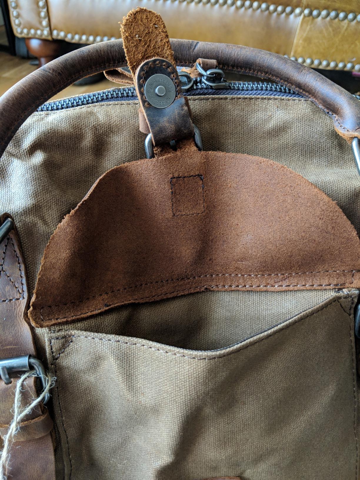 55L Travel Duffel Bag, Waterproof Waxed Canvas & Leather Weekender Bag for Men, Large Carry-on Overnight Bag for 4-5 Day Business Trips & Weekend Getaways, Brown customer photo 2