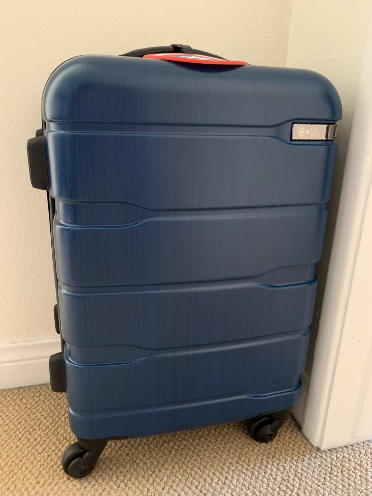 Carry On Luggage 22x14x9 Airline Approved Hardside PC+ABS Suitcase with TSA Lock, Lightweight Rolling Travel Luggage with Spinner Wheels (20in) customer photo 1