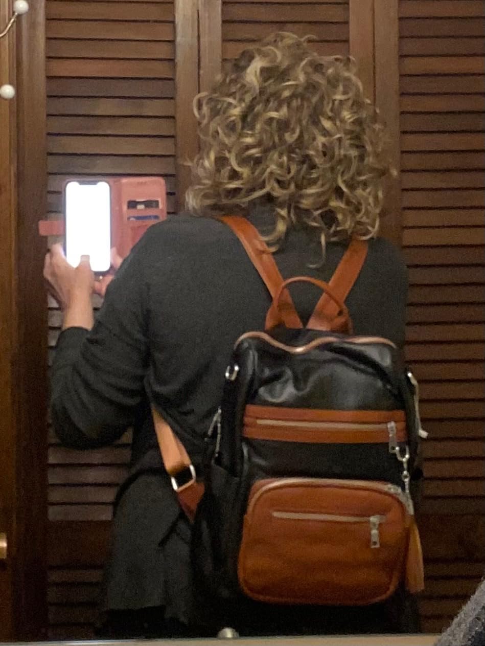 ALTOSY Genuine Leather Backpack Purse for Women Large Shoulder Bag With Laptop Compartment Multiple Pockets(S106 Black) customer photo 1
