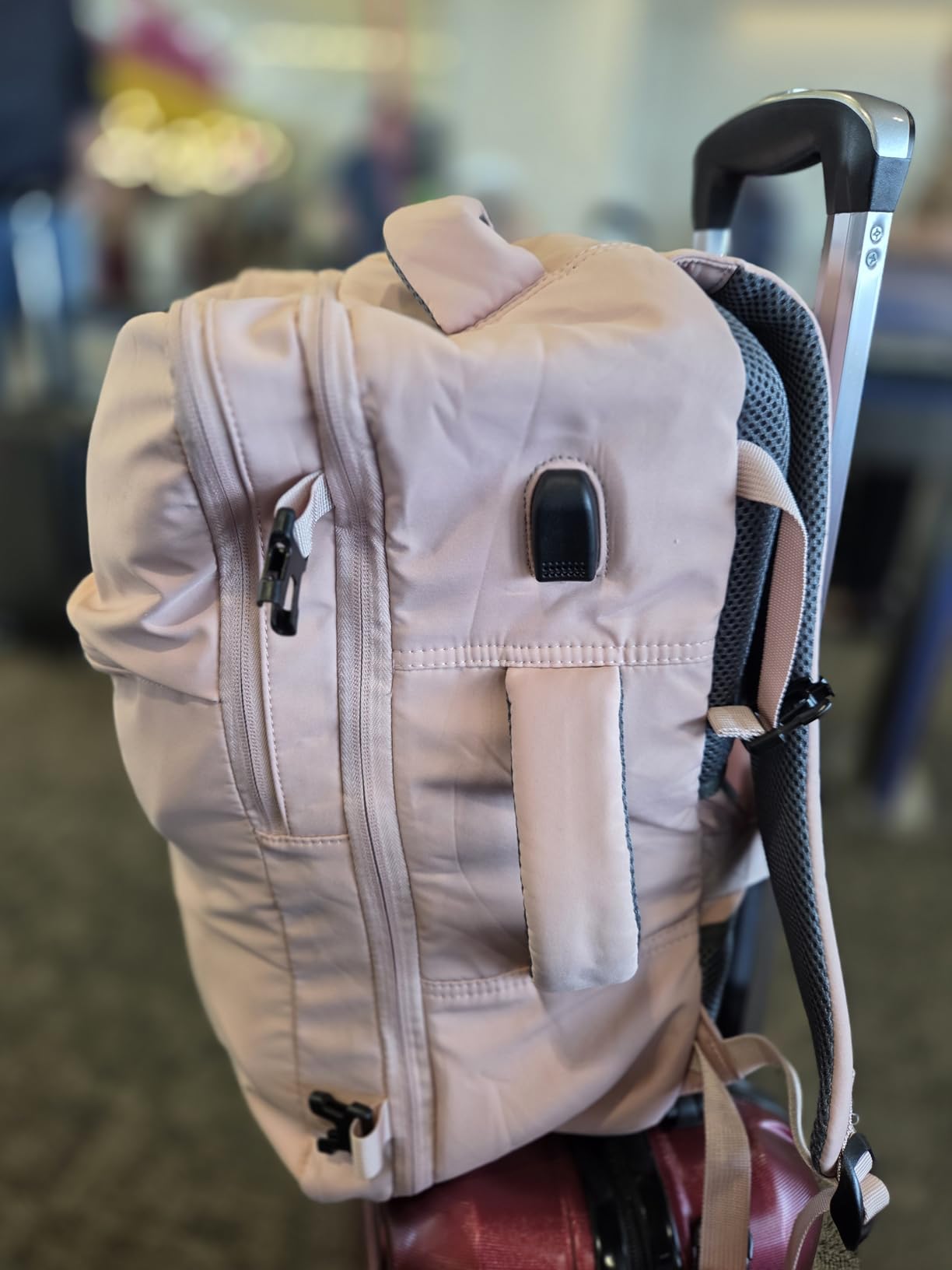 Taygeer Carry On Backpack, 40l Travel Backpack for Women Airline Approved, Cute Underseat Personal Item Travel Bag With Shoe Compartment, Casual Daypack Gifts for Friend Hiking Outdoor Weekend,Blue customer photo 2