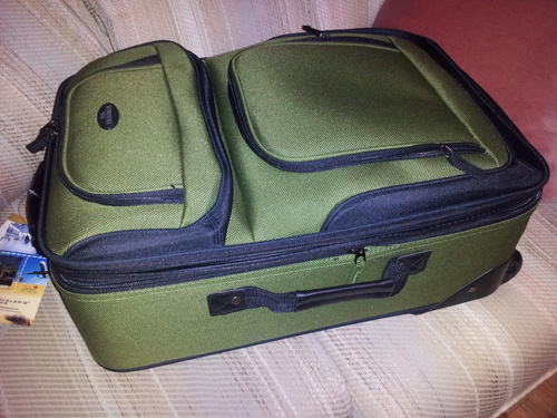 U.S. Traveler Rio Lightweight Softside Rolling Carry-on Suitcase, 2-Wheel Single, Green customer photo 2