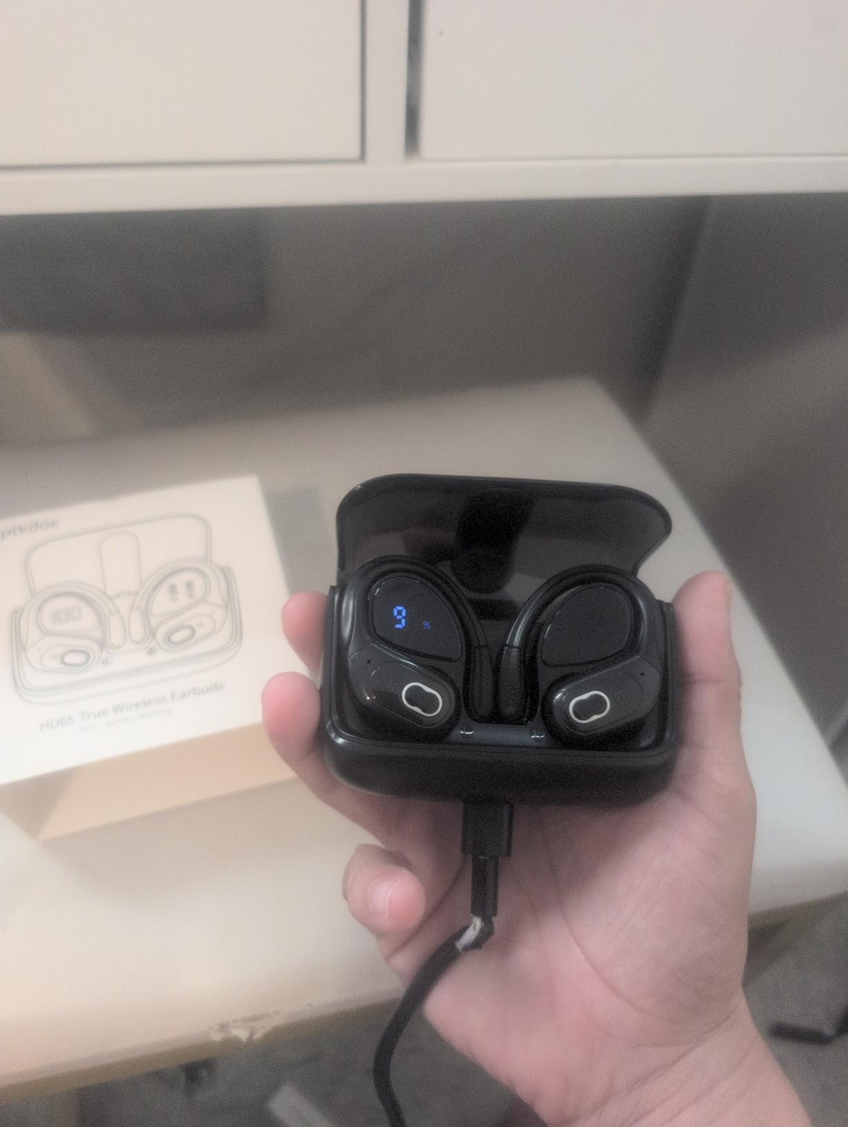 Wireless Earbuds 75hrs Bluetooth 5.4 Headphone Sport, 2026 Bluetooth Earbuds Stereo Deep Bass Over Ear Bud with Earhooks, ENC Noise Cancelling Mic, IPX7 Waterproof Earphone for Gym/Running/Workout customer photo 2