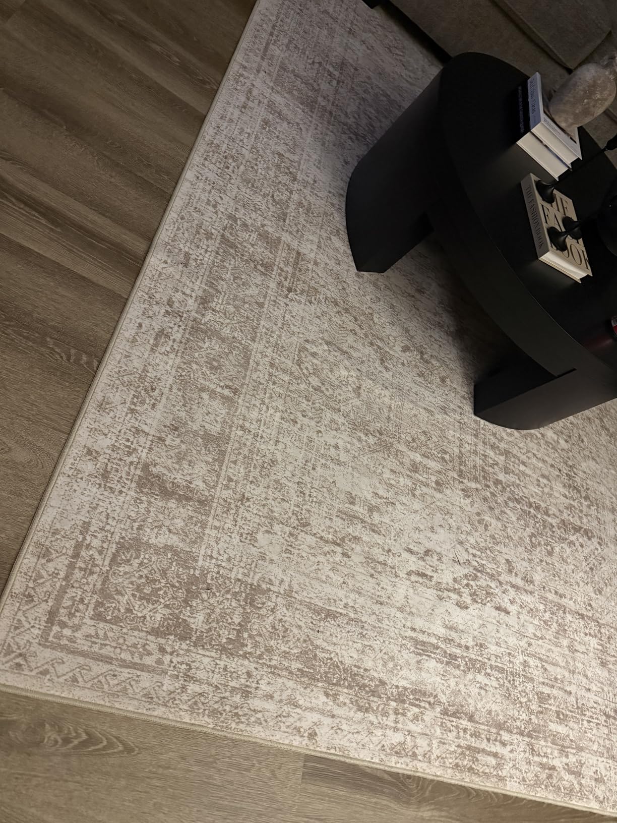 Soalmost Washable Area Rug 8x10, Large Soft Rugs for Living Room Vintage Beige Carpet 8x10 Area Rugs for Bedroom Dining Room Non-Slip Stain Resistant Under Table Rug customer photo 1