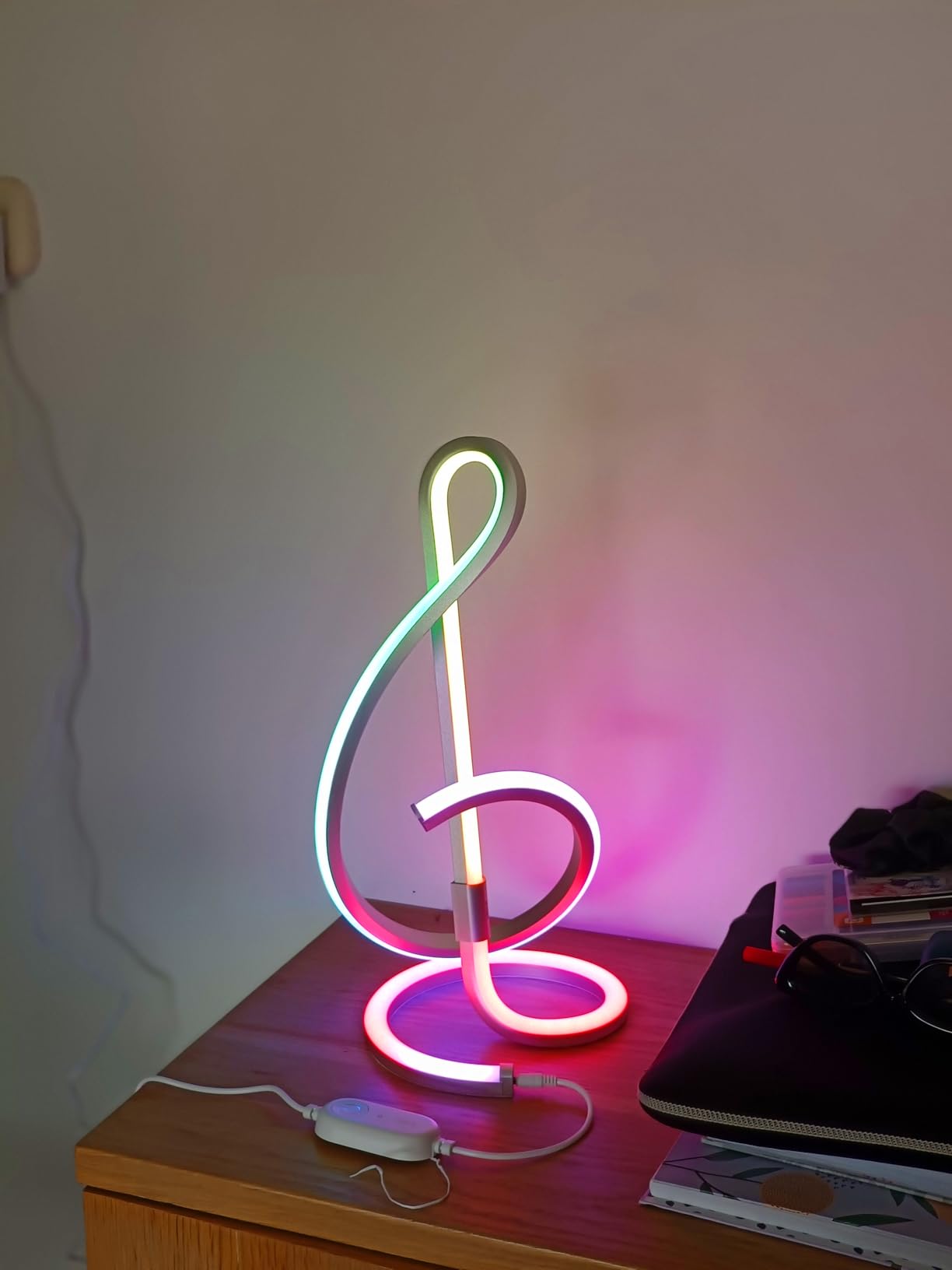 Lepro TB1 AI Smart Table Lamp, RGB+IC Addressable Color Changing Desk Light Alexa Google Home Enable, Music Sync, DIY Endless Scenes, APP Control Cool LED Lamp for Room Decor Ambient Lighting customer photo 2