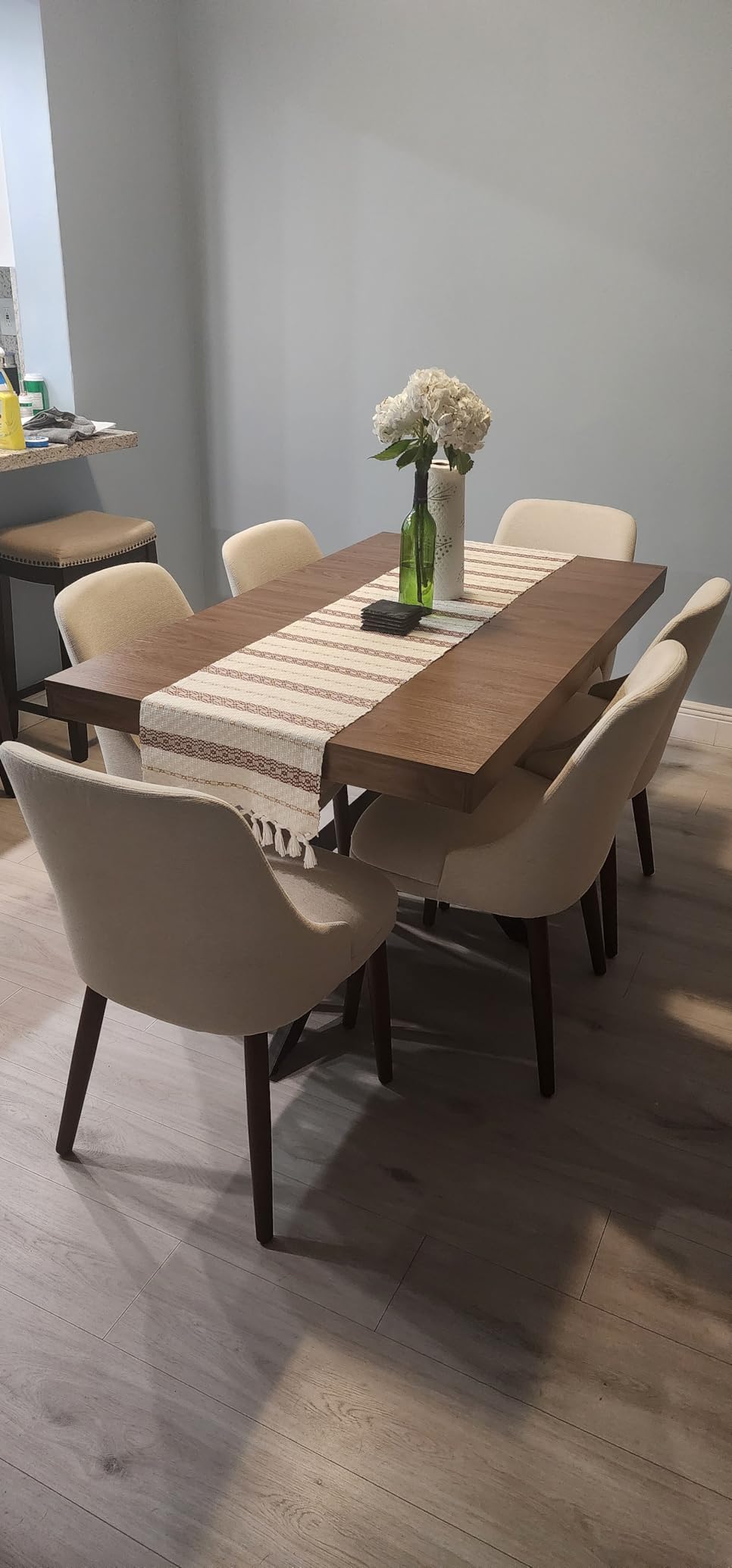 Extendable Dining Room Table for 4 6 8, 55