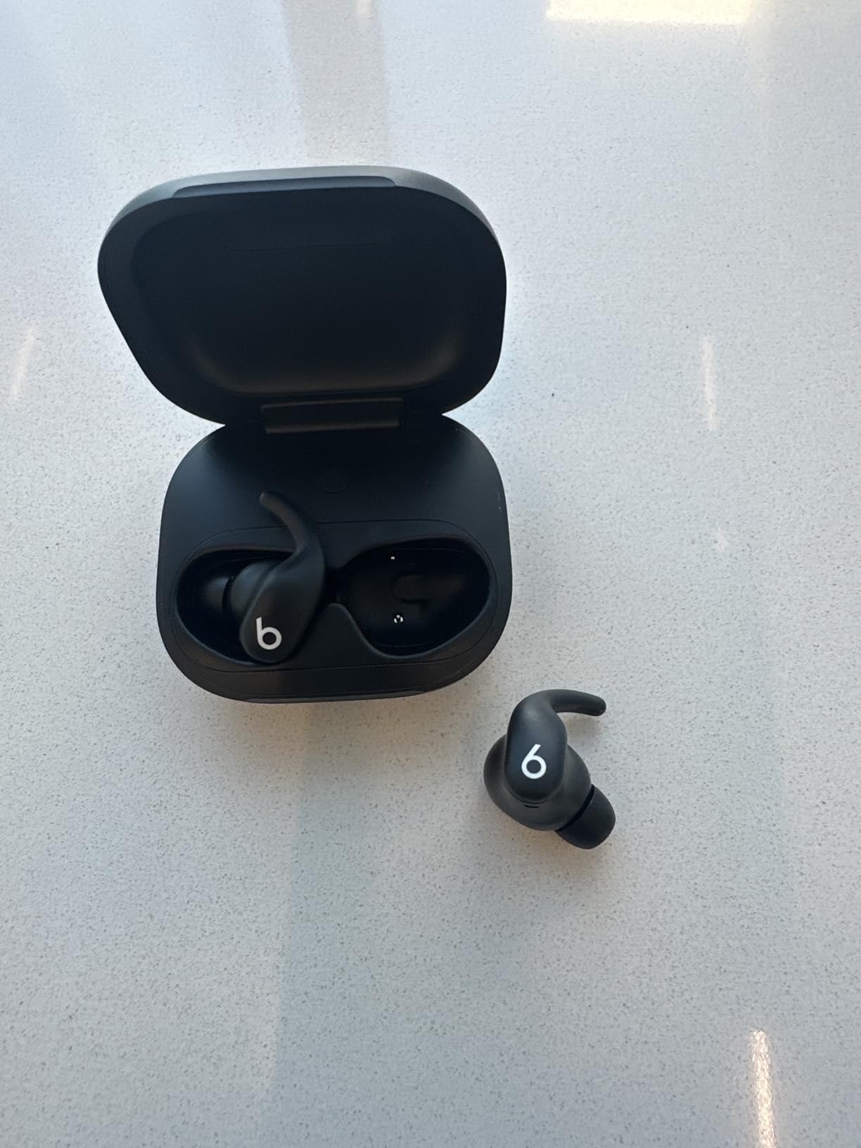 Beats Powerbeats Fit - Wireless Noise Cancelling Workout Earbuds with Secure-Fit Wingtips, Up to 30-Hour Battery Life, Sweat & Water Resistant, Apple & Android Compatible - Jet Black customer photo 2