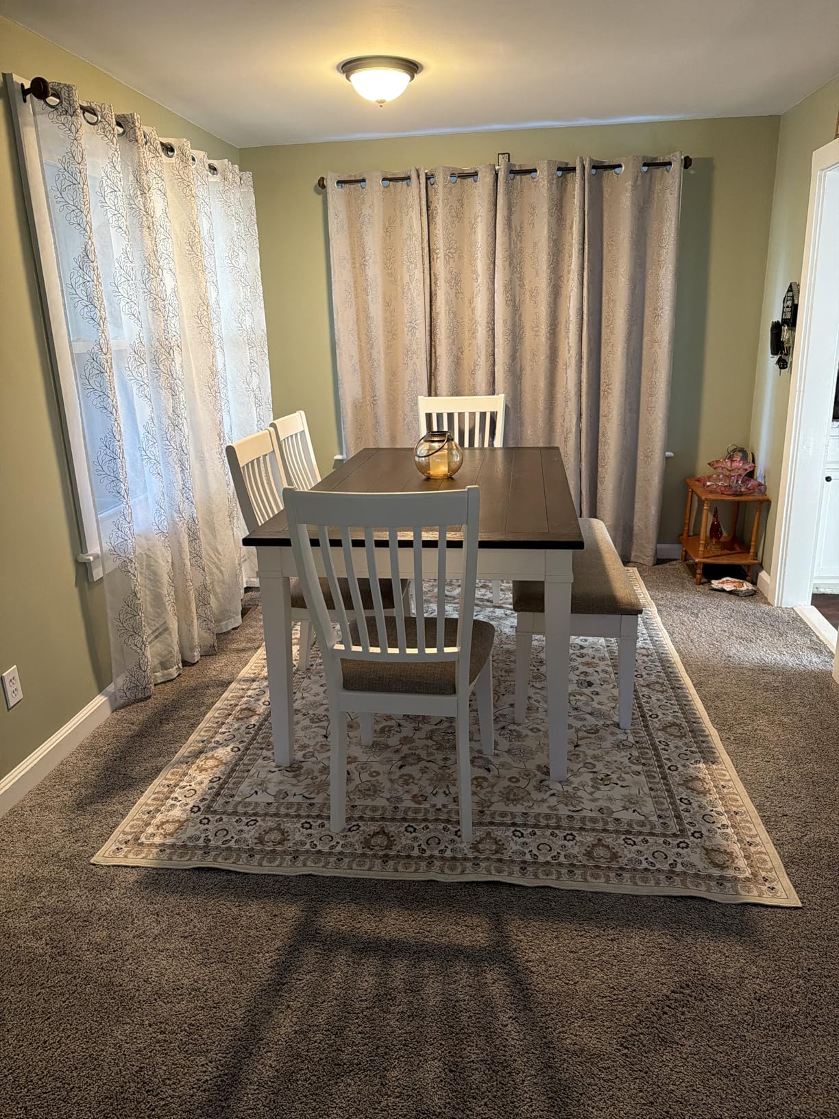 5x7 Area Rugs Living Room Rug: Washable Vintage Boho Rug No Slip Stain Resistant Soft Carpet Indoor Floor Floral Large Carpets for Bedroom Dining Room Farmhouse Nursery Hallway Home Office Beige customer photo 1