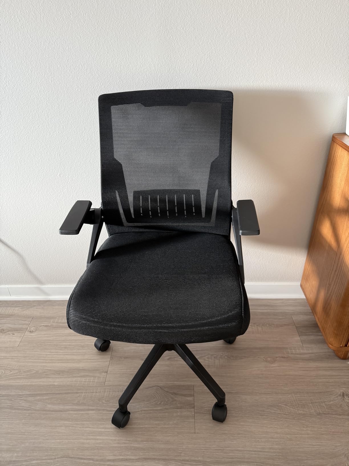 GTPLAYER Ergonomic Office Chair with Flip-up Armrests, Executive Computer Chair for Home Office, Breathable Mesh & Comfy Lumbar Support, Moon Gray customer photo 1