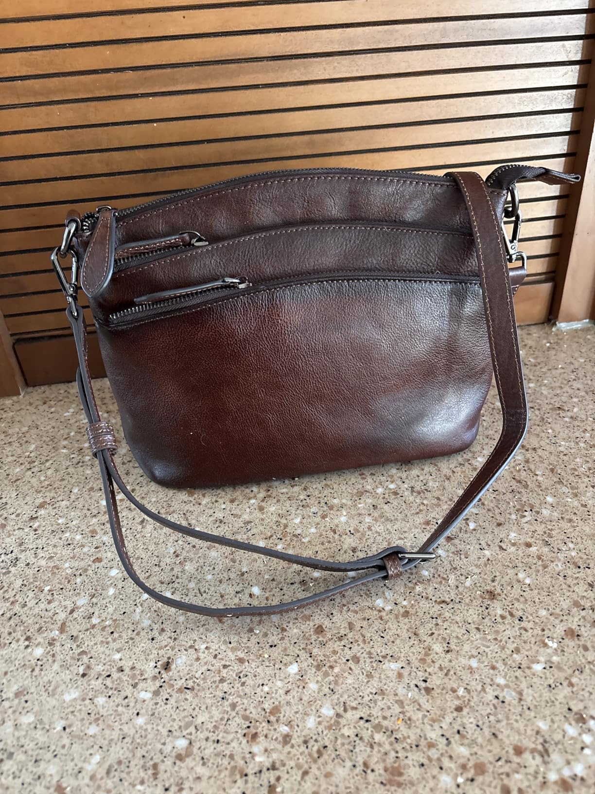 HESHE Crossbody Bags for Women Genuine Leather Purses with Multi-Pockets Vintage Ladies Small Shoulder Satchel Bag customer photo 1